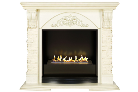 Биокамин в портале Firezo Rimini Слоновая кость с патиной